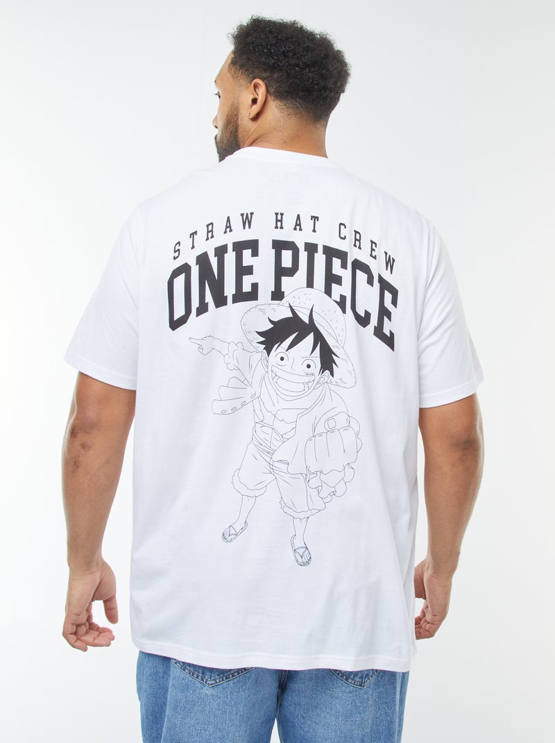 T-shirt 'One Piece' manches courtes blanc - Kiabi