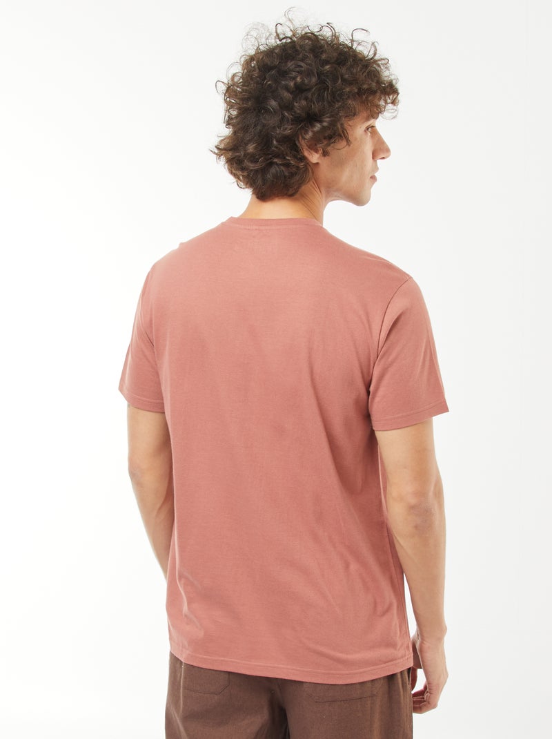 T-shirt 'One Piece' manches courtes Bois de rose - Kiabi