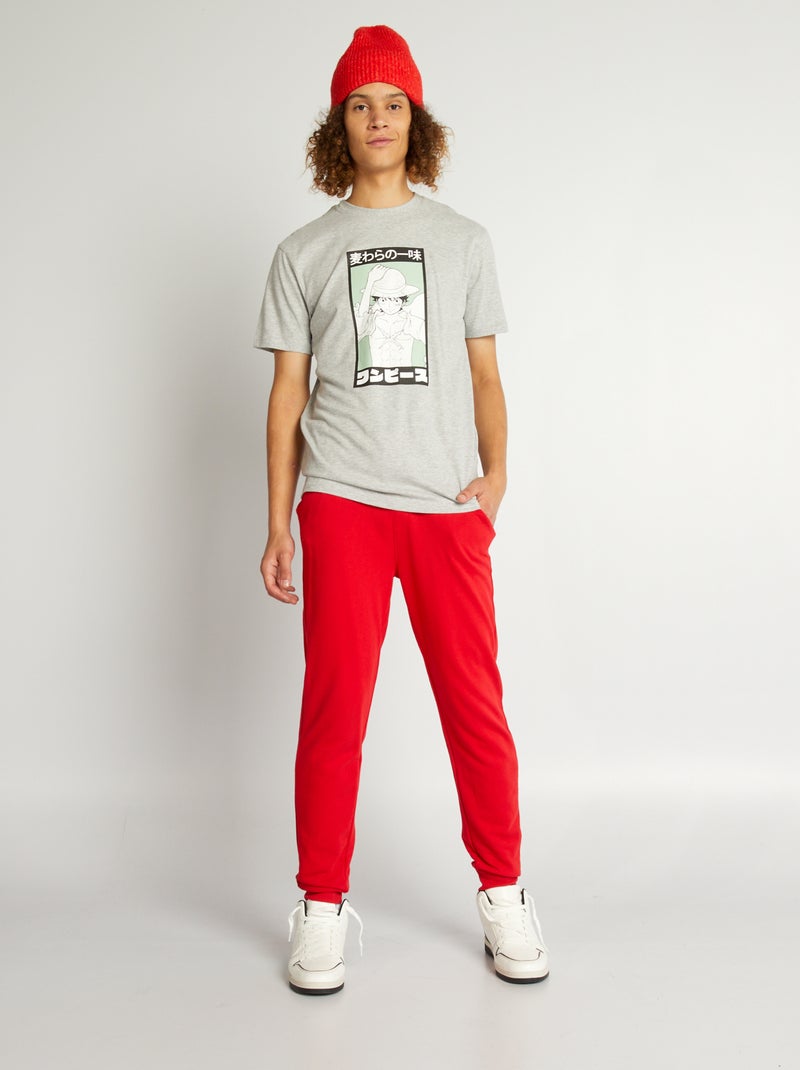T-shirt 'One Piece manches courtes Gris - Kiabi