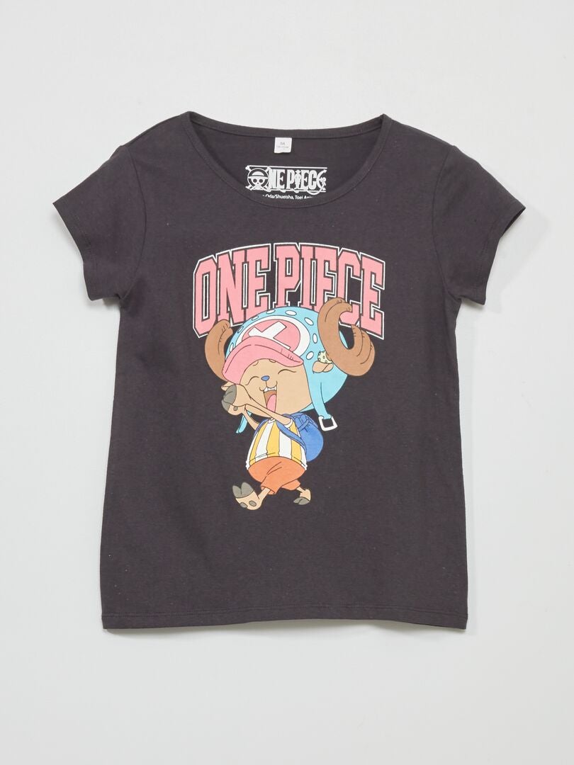 T-shirt 'One Piece' manches courtes noir - Kiabi