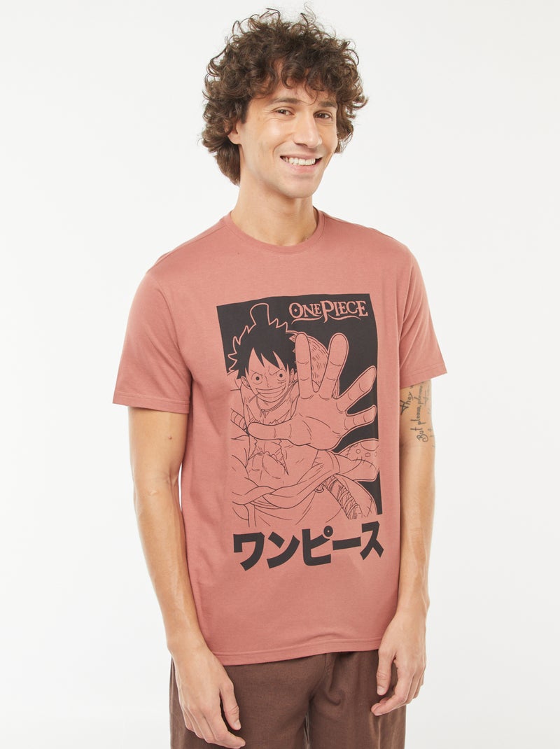 T-shirt 'One Piece' manches courtes ROSE - Kiabi