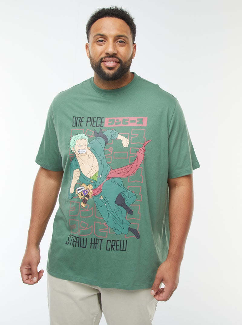 T-shirt 'One Piece' manches courtes Vert - Kiabi