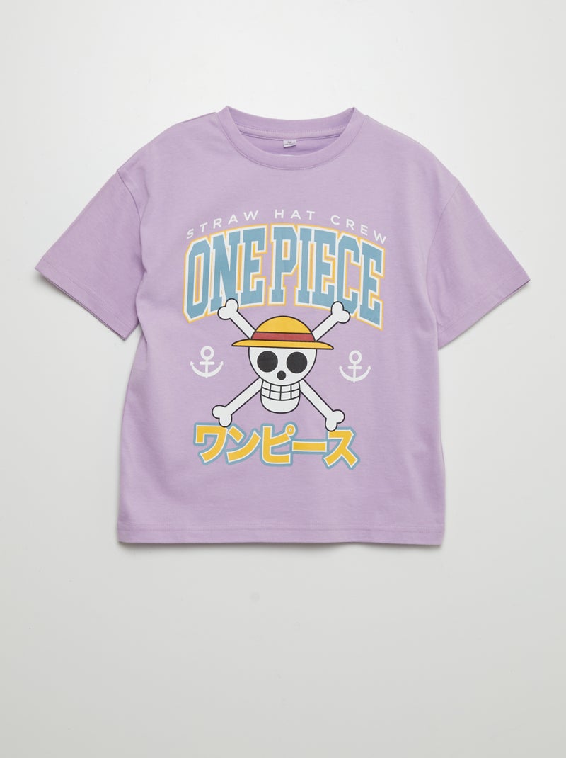 T-shirt 'One Piece' manches courtes Violet - Kiabi