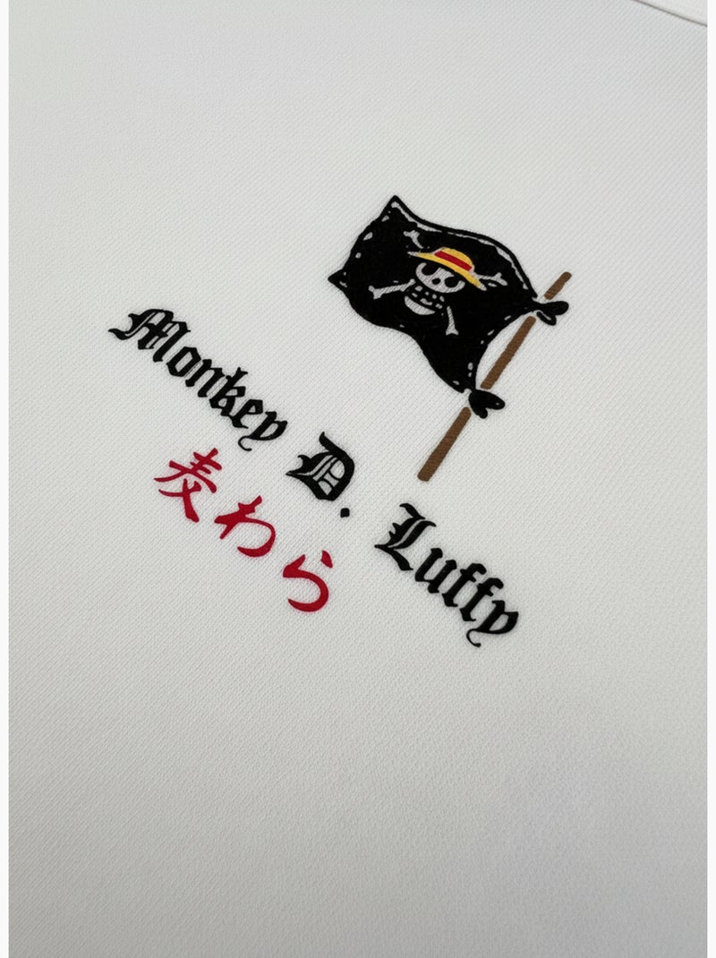 T-shirt One Piece Monkey D.Luffy Flag - Regular Blanc - Kiabi