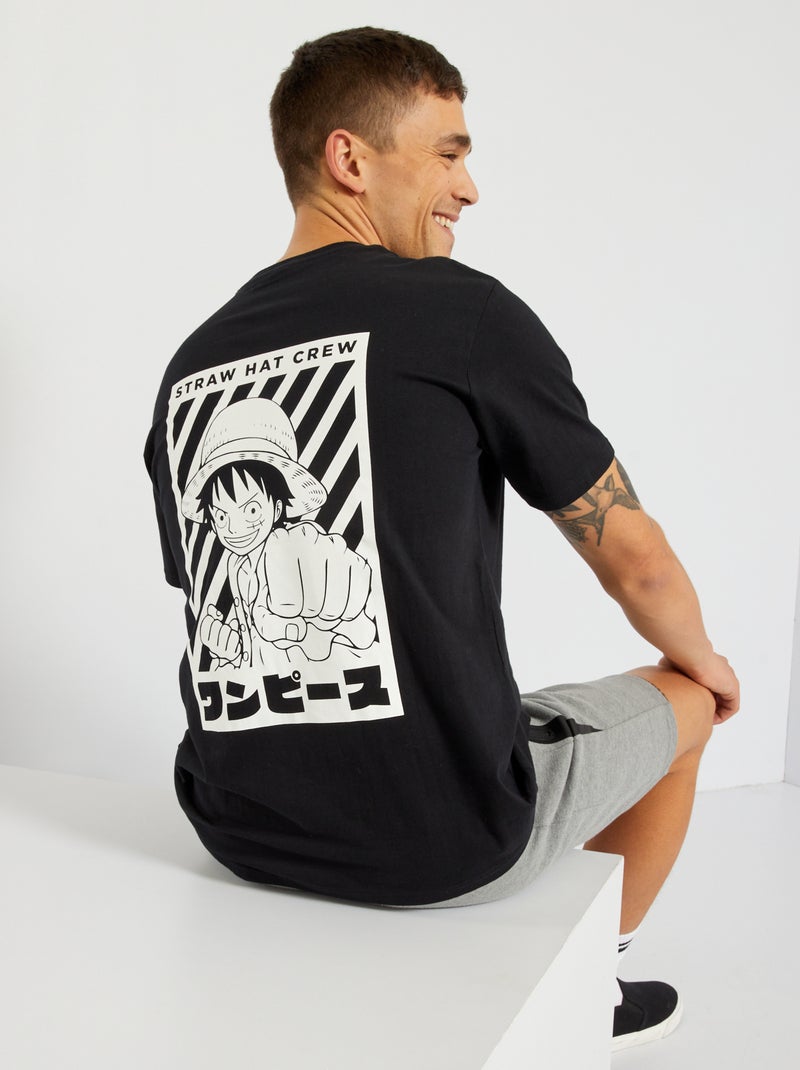 T-shirt 'One Piece' noir - Kiabi