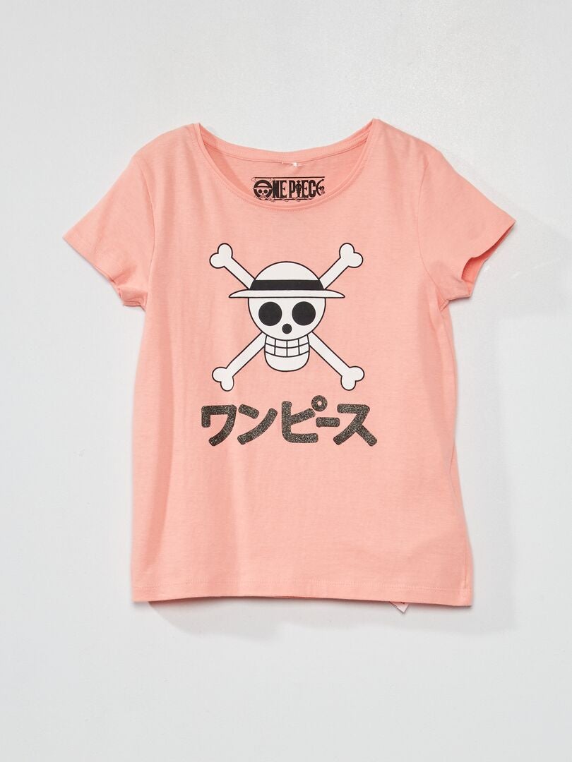 T-shirt 'One Piece' Rose - Kiabi