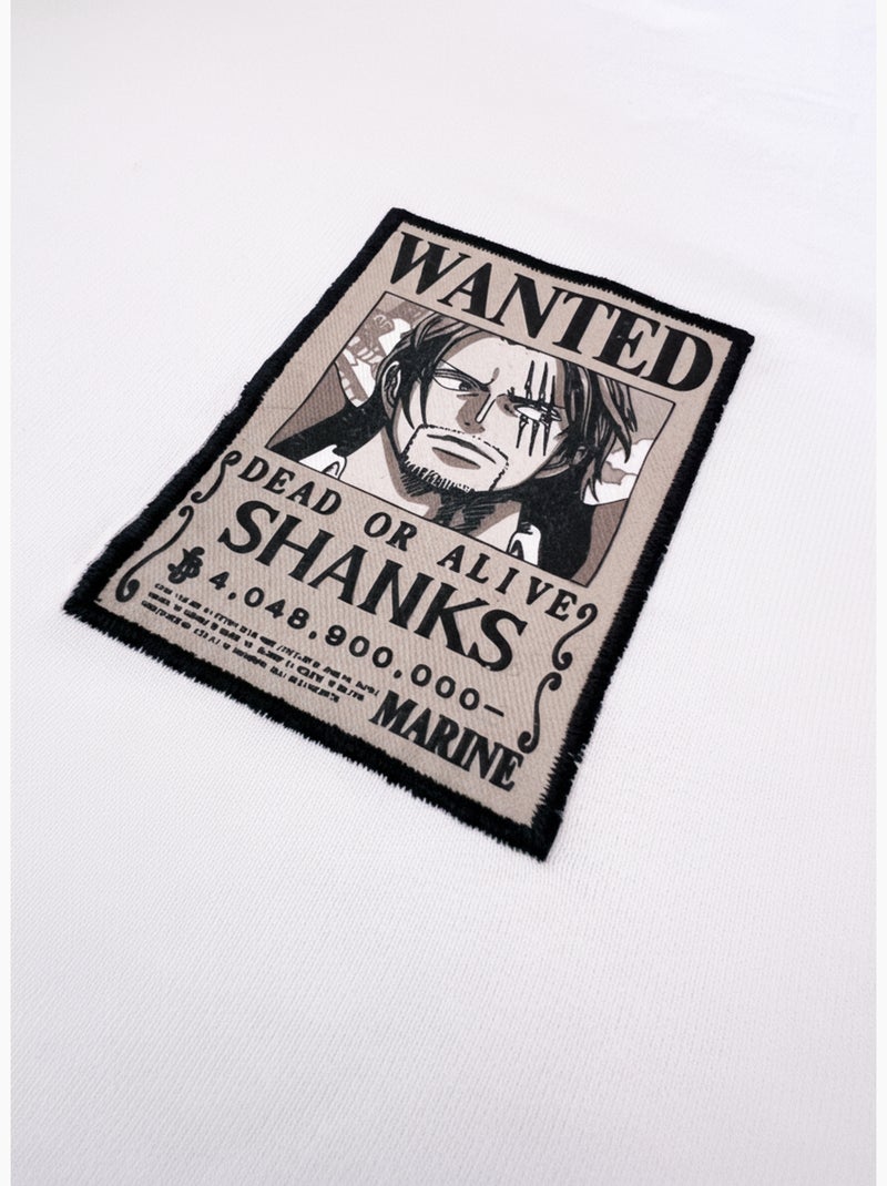 T-shirt One Piece Shanks Wanted - Regular Blanc - Kiabi
