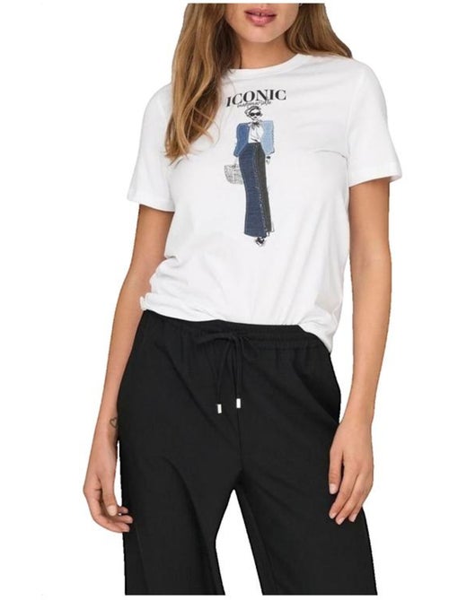 T-shirt Onlemma Life manches courtes en coton organique Only - Kiabi