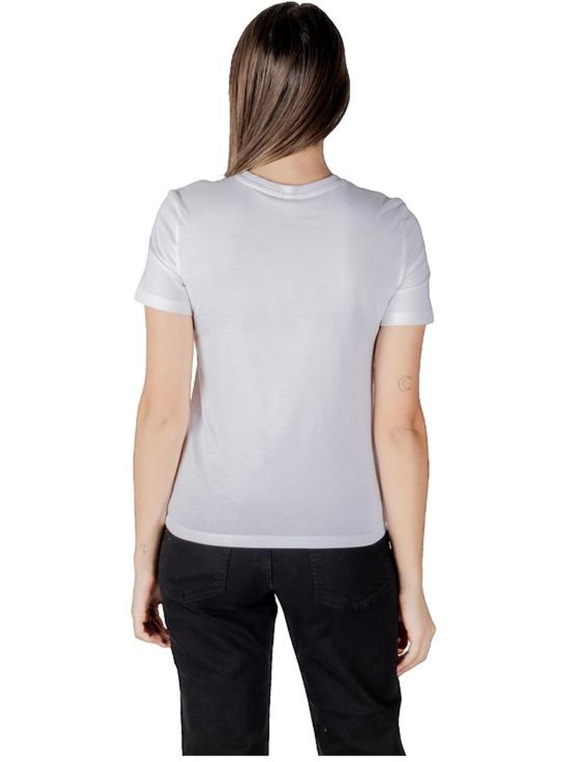 T-shirt Onlemma Life manches courtes impression 100% coton organique Only Blanc - Kiabi