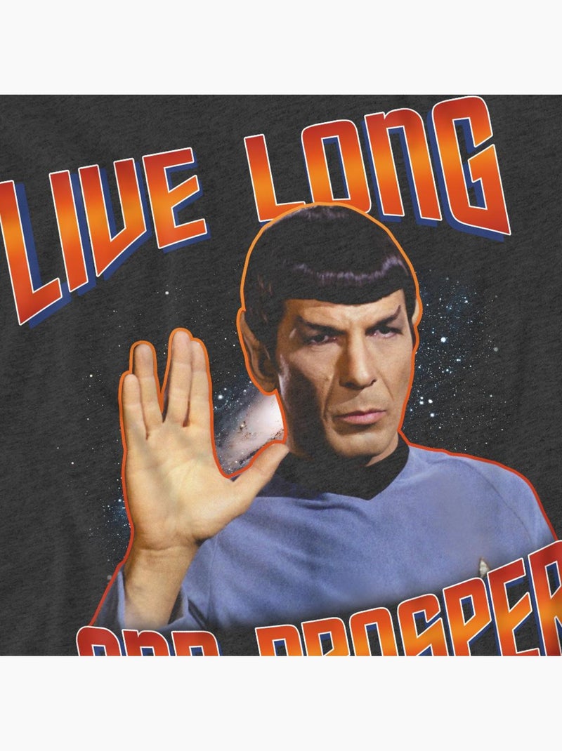 T-shirt original live long and prosper - star trek Gris Noir - Kiabi