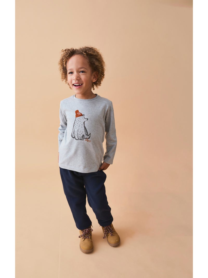T-shirt ours, chiné Noukie's Gris - Kiabi