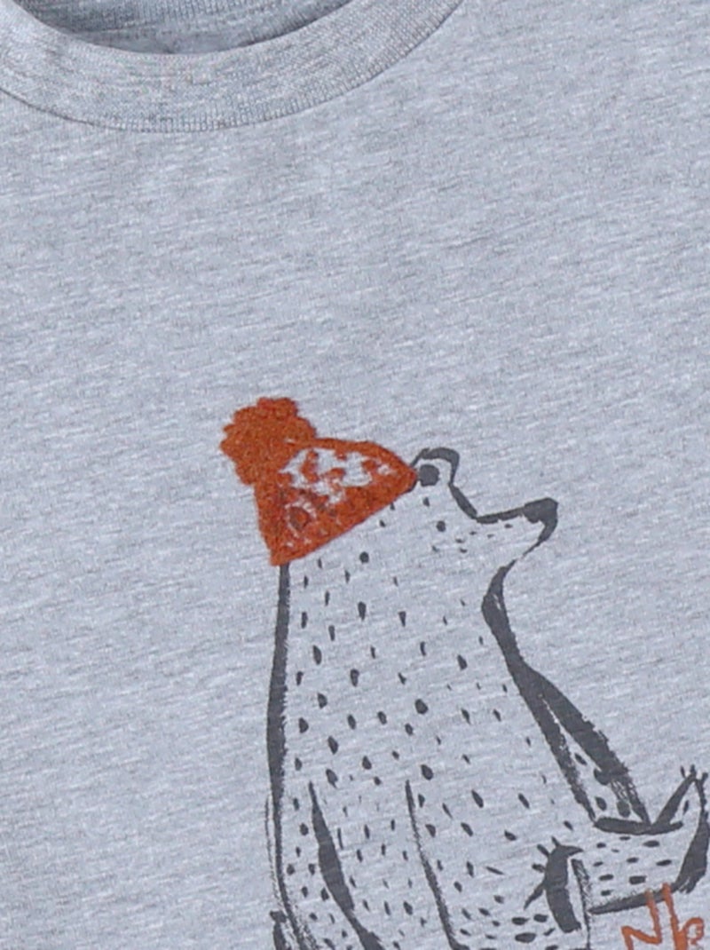 T-shirt ours, chiné Noukie's Gris - Kiabi