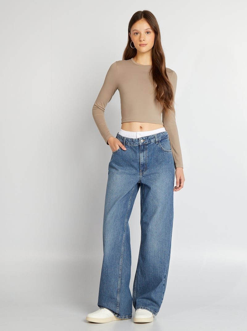 T-shirt ouvert au dos Beige - Kiabi