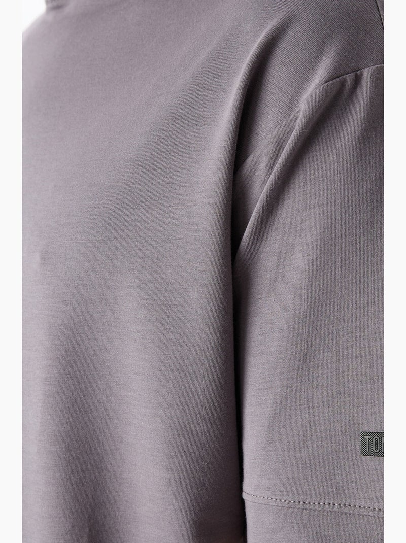 T-shirt oversize à capuche et manches courtes tommy Gris Noir - Kiabi