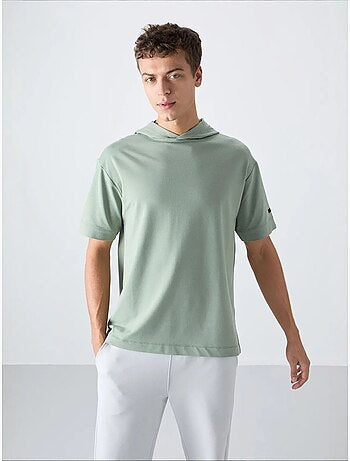 T-shirt oversize à capuche et manches courtes tommy