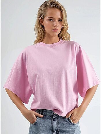 T-shirt oversize à col rond côtelé busem