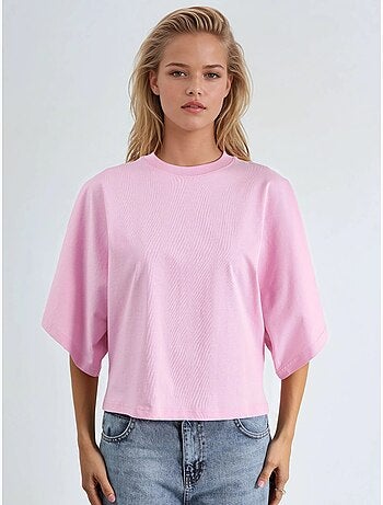 T-shirt oversize à col rond côtelé busem