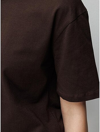 T-shirt oversize à col rond côtelé mixray
