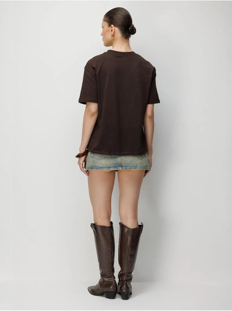 T-shirt oversize à col rond côtelé mixray Blanc - Kiabi