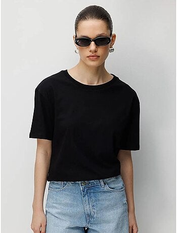 T-shirt oversize à col rond côtelé mixray