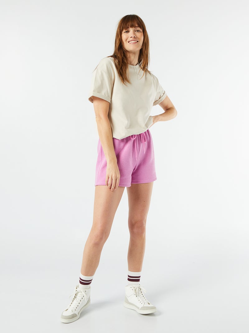 T-shirt oversize à col rond Ecru - Kiabi