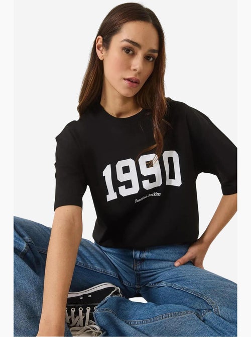 T-shirt oversize à col rond élastique lucci - Kiabi T-shirt oversize à col rond élastique lucci - Kiabi