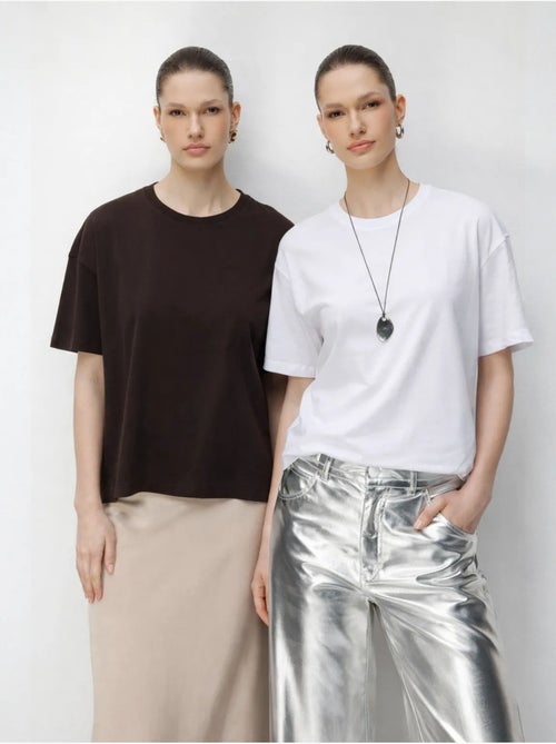 T-shirt oversize à col rond et fente mixray - Kiabi T-shirt oversize à col rond et fente mixray - Kiabi