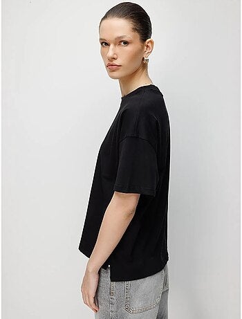 T-shirt oversize à col rond et fente mixray