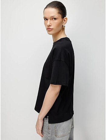 T-shirt oversize à col rond et fente mixray