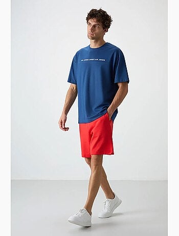 T-shirt oversize à col rond imprimé tommy