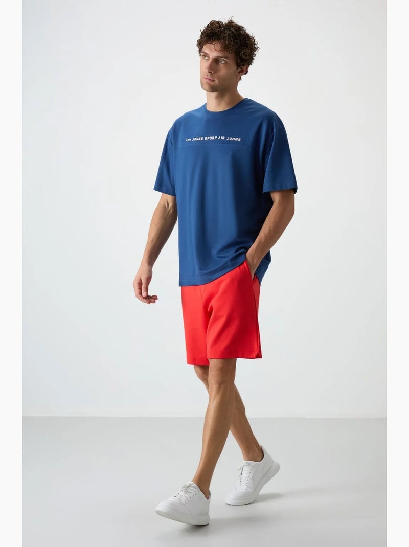 T-shirt oversize à col rond imprimé tommy Bleu - Kiabi