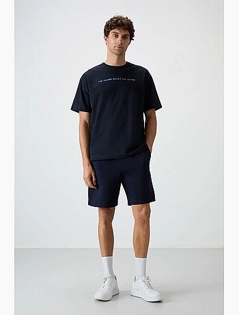 T-shirt oversize à col rond imprimé tommy