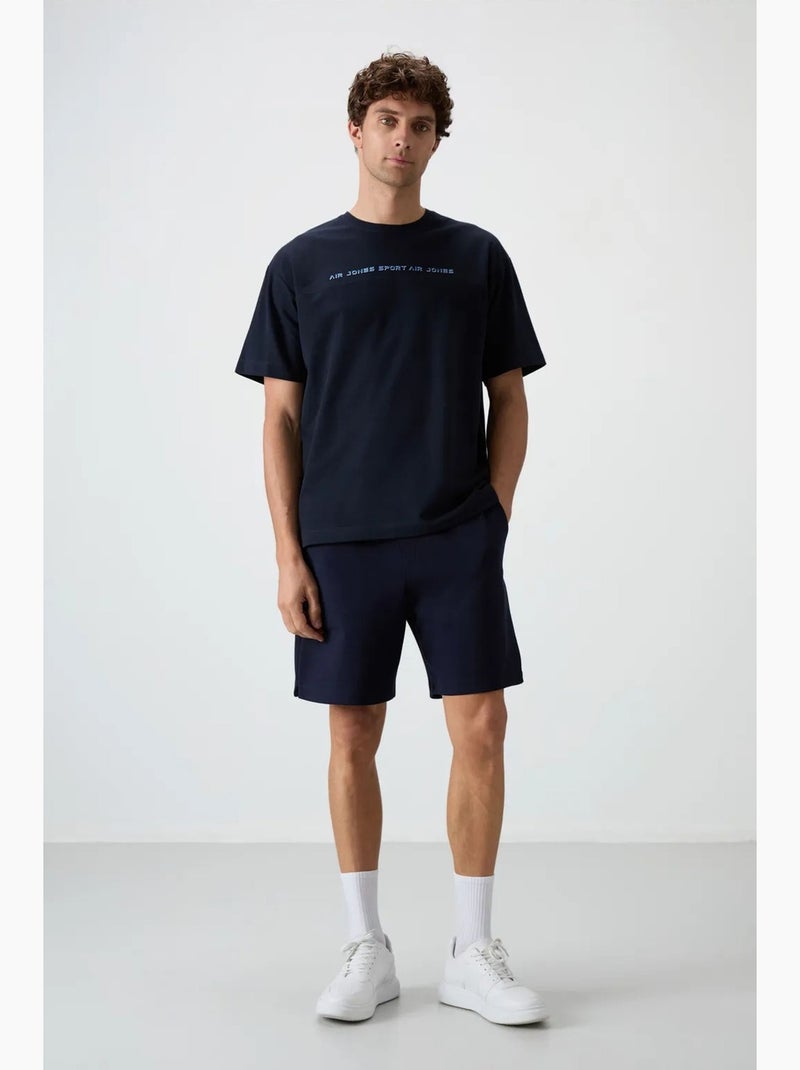 T-shirt oversize à col rond imprimé tommy Bleu marine - Kiabi
