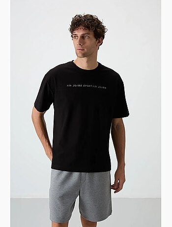 T-shirt oversize à col rond imprimé tommy