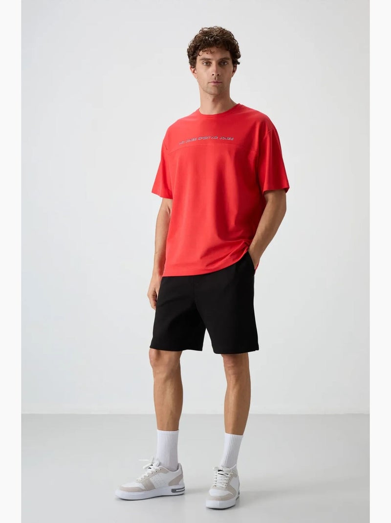 T-shirt oversize à col rond imprimé tommy Rouge - Kiabi