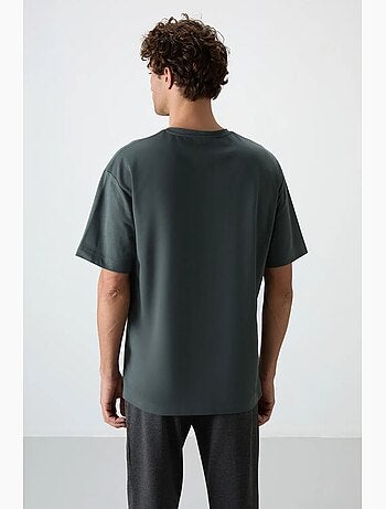 T-shirt oversize à col rond imprimé tommy