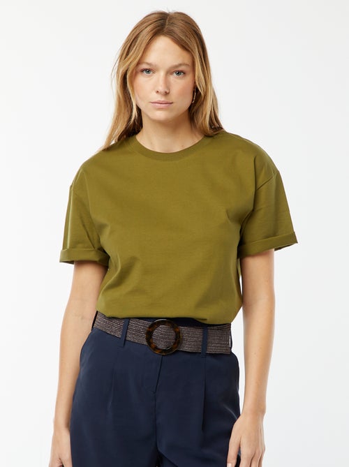 T-shirt oversize à col rond - Kiabi