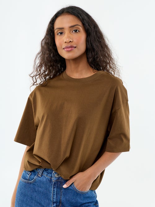 T-shirt oversize à col rond - Kiabi