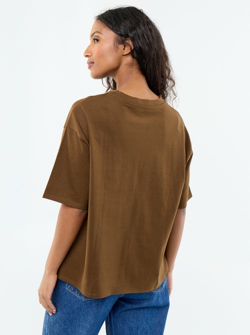 T-shirt oversize à col rond - Kiabi
