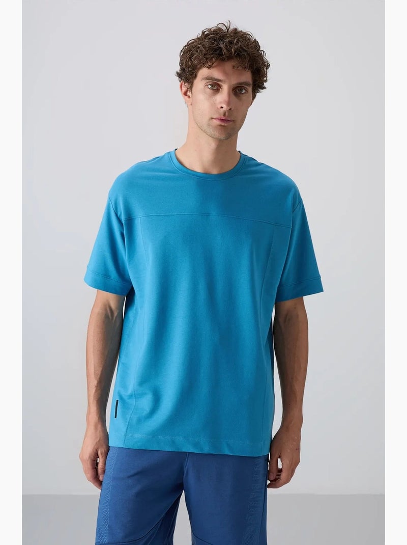 T-shirt oversize à col rond tommy Bleu électrique - Kiabi