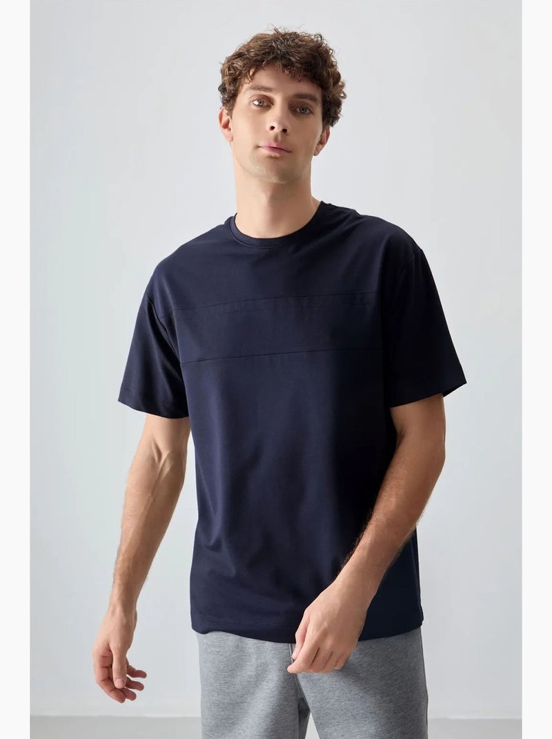 T-shirt oversize à col rond tommy Bleu marine - Kiabi