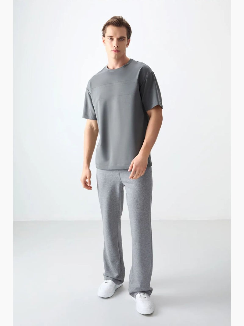 T-shirt oversize à col rond tommy Gris Noir - Kiabi