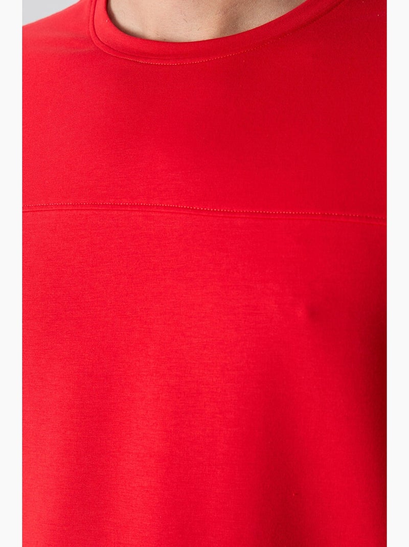 T-shirt oversize à col rond tommy Rouge - Kiabi