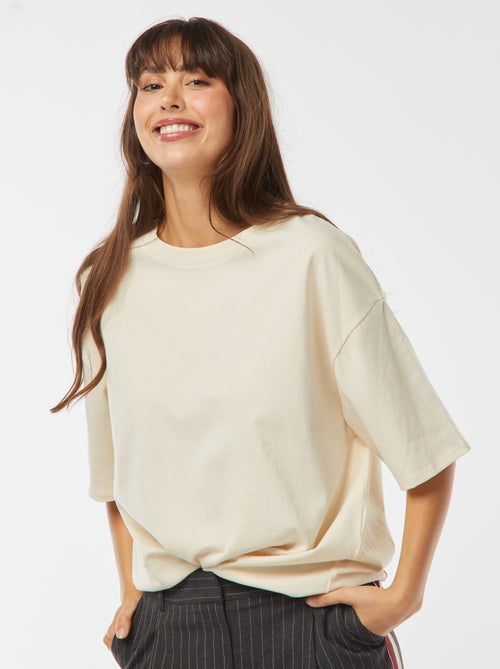 T-shirt oversize à col rond - Kiabi