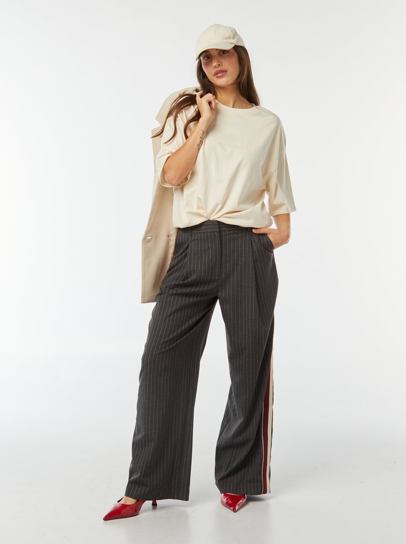 T-shirt oversize à col rond Undyed - Kiabi