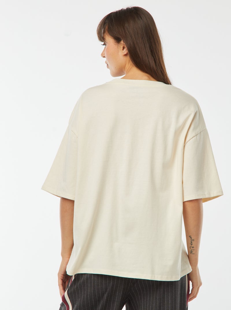 T-shirt oversize à col rond Undyed - Kiabi