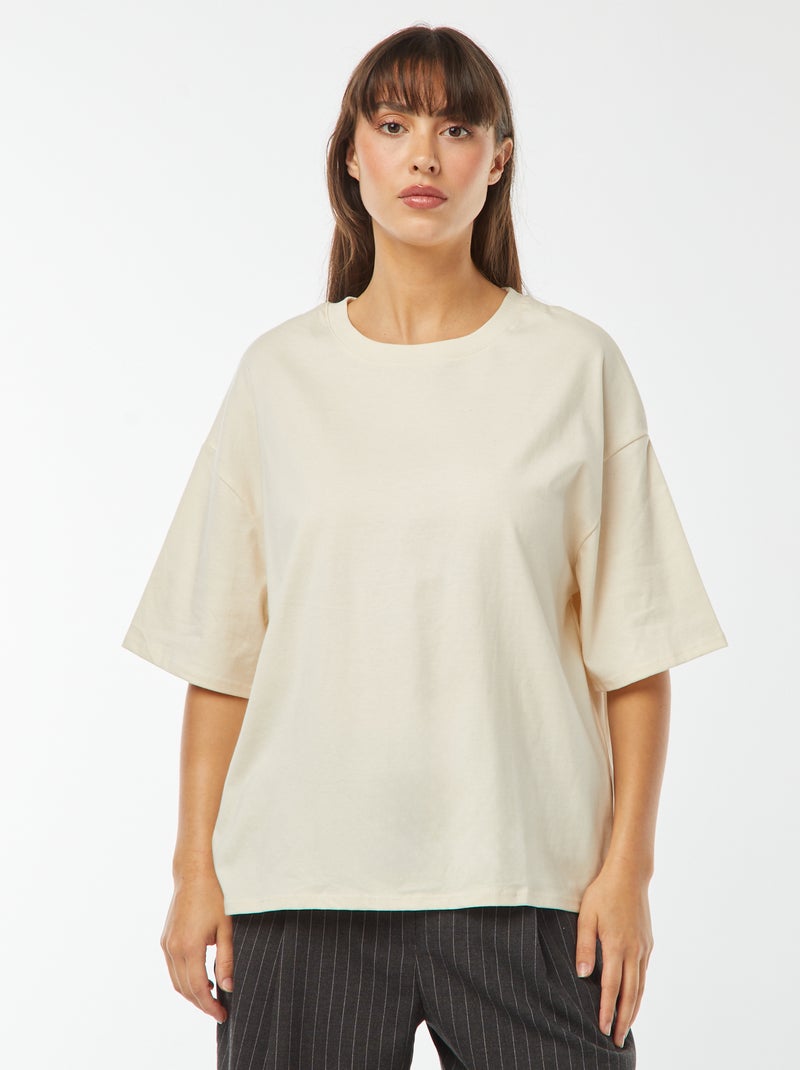 T-shirt oversize à col rond Undyed - Kiabi