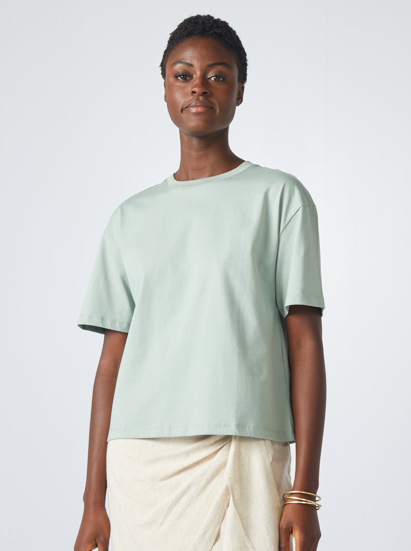 Tomwell T-Shirt Oversize à Col Rond Pour Femme Chic à Manches Courtes Lettres LA Haut D'été Décontracté Chemise Lettres Créatives Blouse Tshirt De Sport Lâches Top Tunique Abricot XS