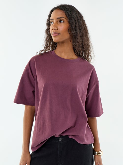 T-shirt oversize à col rond - Kiabi