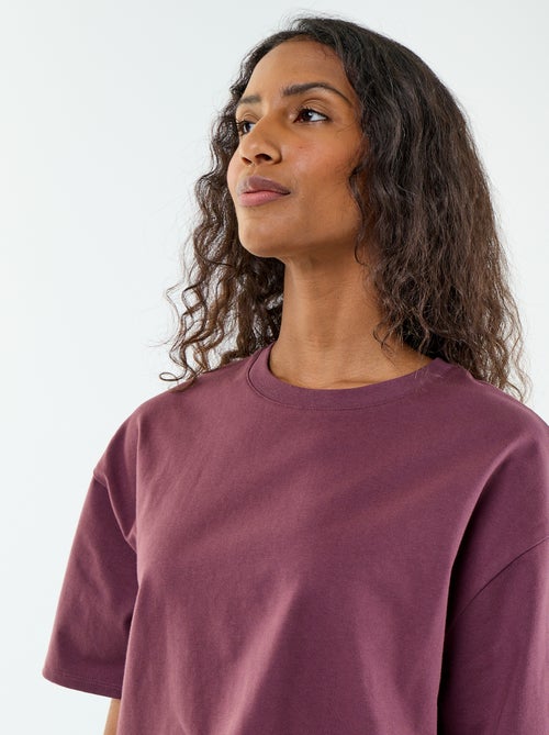 T-shirt oversize à col rond - Kiabi